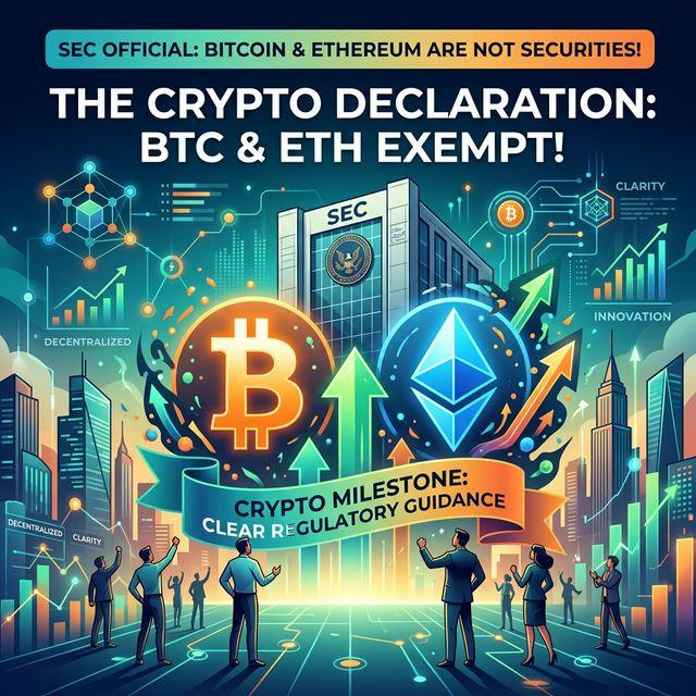 SEC Just Declared Bitcoin and Ethereum Are NOT Securities — What This Changes for Every Crypto Holder