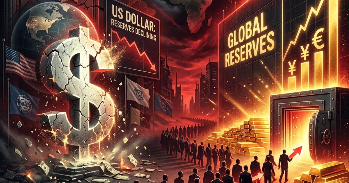 The Dollar Is Dying: USD Hits Lowest Reserve Share Since 1995 as Central Banks Dump Treasuries