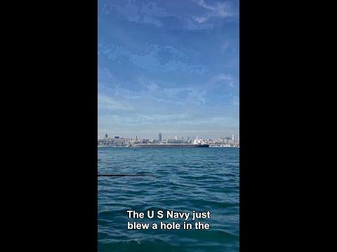 US Navy BLEW A HOLE in Iranian Ship — First Shot at Trump's Hormuz Blockade