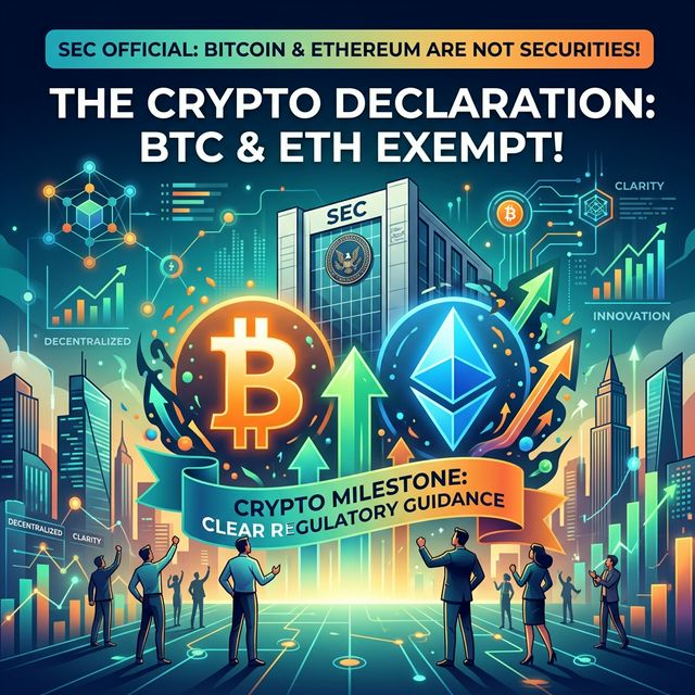SEC Just Declared Bitcoin and Ethereum Are NOT Securities — What This Changes for Every Crypto Holder